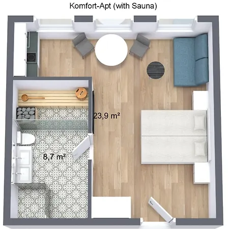 Zollikof Aparts - Sauna & Studioapartments 3* Lipcse