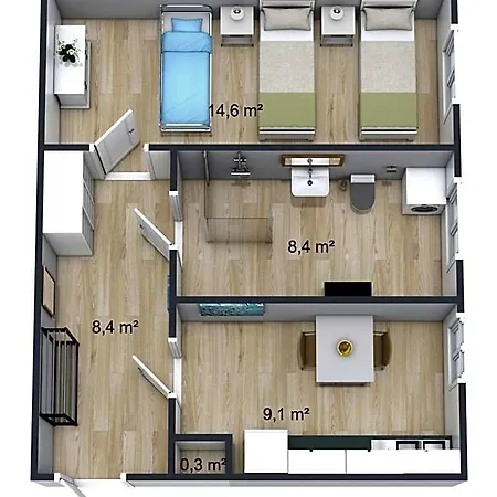 Zollikof Aparts - Sauna & Studioapartments 3* Leipzig