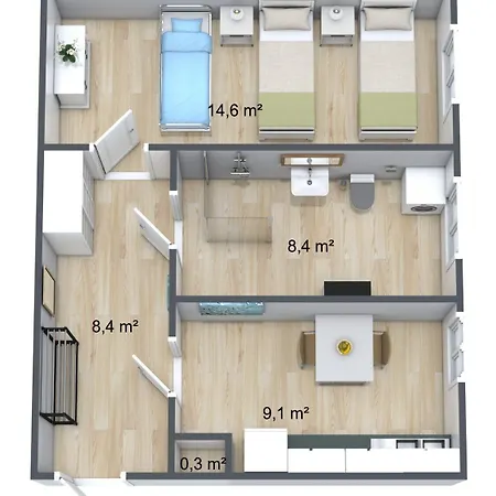 Zollikof Aparts - Sauna & Studioapartments Apart Otel Leipzig